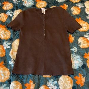 Michael Kors Half Button Up Shirt